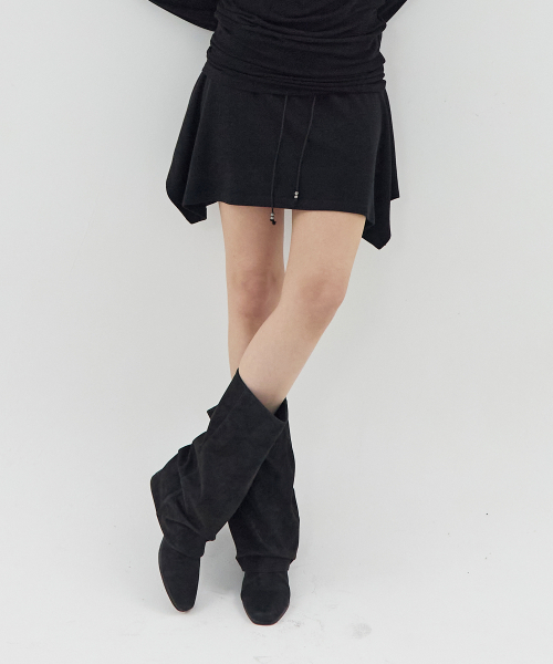 DEARSTALKER(ディアストーカー)の「ISOLA FOLD MINI SKIRT - BLACK(スカート・レディース・その他・FREE)」の1枚目の写真
