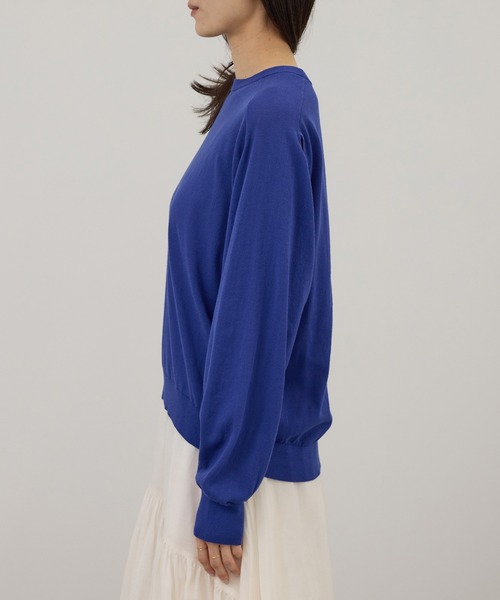 SALON adam et rope'（サロン アダム エ ロペ）の「【WEB限定】2WAYスリットニットプルオーバー（ニット/セーター・レディース・ブルー/カーキ/ブラック・FREE）」の13枚目の写真