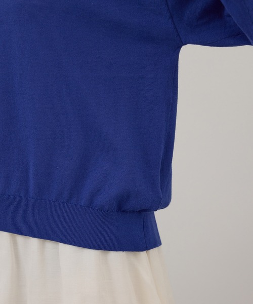 SALON adam et rope'（サロン アダム エ ロペ）の「【WEB限定】2WAYスリットニットプルオーバー（ニット/セーター・レディース・ブルー/カーキ/ブラック・FREE）」の17枚目の写真