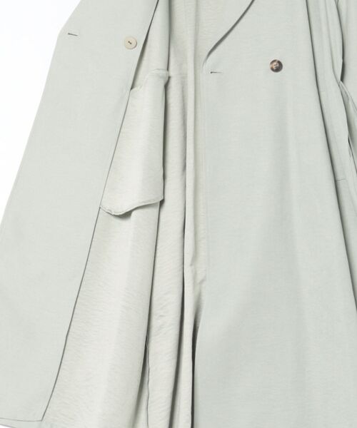 STRAWBERRY-FIELDS（ストロベリーフィールズ）の「スウェードライクピーチ（トレンチコート・レディース・グリーン/グレイッシュベージュ・2）」の4枚目の写真