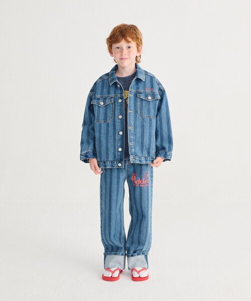BOBO CHOSES（ボボショーズ）の「Striped denimジャケット【キッズ】（デニムジャケット・キッズ・ストライプ・130/120/110/100）」の3枚目の写真
