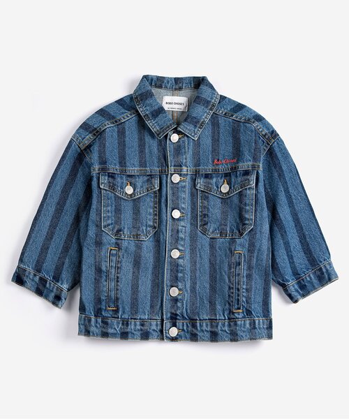 BOBO CHOSES（ボボショーズ）の「Striped denimジャケット【キッズ】（デニムジャケット・キッズ・ストライプ・130/120/110/100）」の4枚目の写真