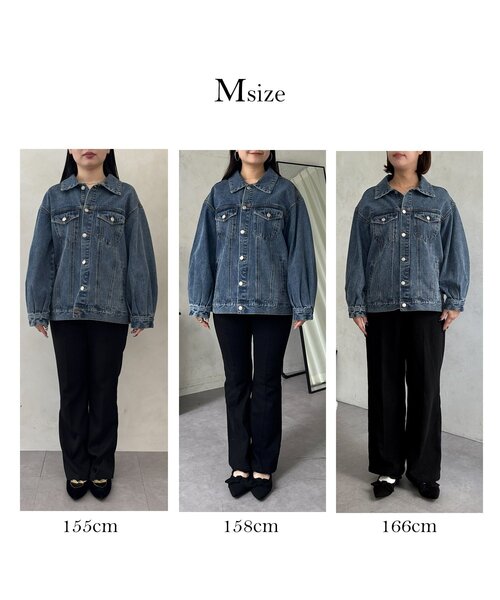 prose verse（プロズヴェール）の「バックタグオーバーサイズデニムジャケット（デニムジャケット・レディース・ブルー・LARGE/MEDIUM）」の2枚目の写真