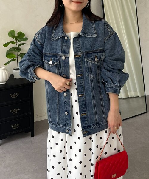 prose verse（プロズヴェール）の「バックタグオーバーサイズデニムジャケット（デニムジャケット・レディース・ブルー・LARGE/MEDIUM）」の5枚目の写真