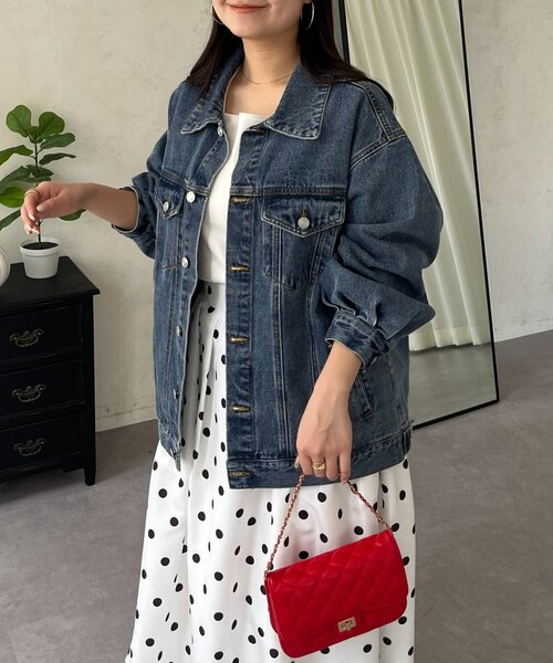 prose verse（プロズヴェール）の「バックタグオーバーサイズデニムジャケット（デニムジャケット・レディース・ブルー・LARGE/MEDIUM）」の6枚目の写真