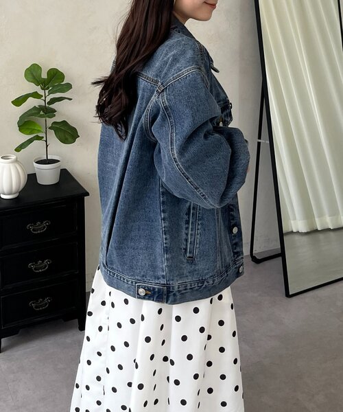 prose verse（プロズヴェール）の「バックタグオーバーサイズデニムジャケット（デニムジャケット・レディース・ブルー・LARGE/MEDIUM）」の20枚目の写真