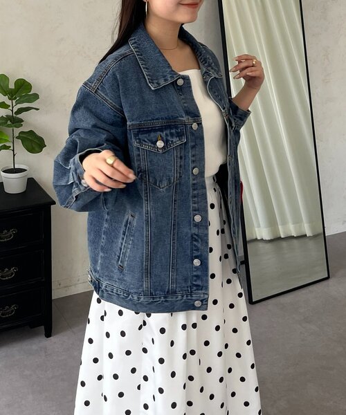 prose verse（プロズヴェール）の「バックタグオーバーサイズデニムジャケット（デニムジャケット・レディース・ブルー・LARGE/MEDIUM）」の21枚目の写真