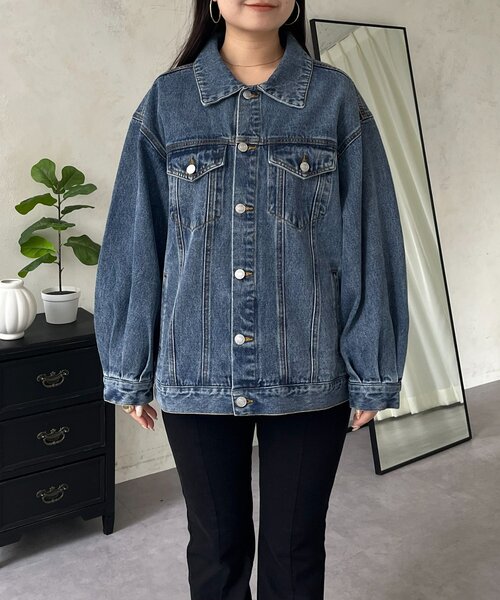 prose verse（プロズヴェール）の「バックタグオーバーサイズデニムジャケット（デニムジャケット・レディース・ブルー・LARGE/MEDIUM）」の8枚目の写真