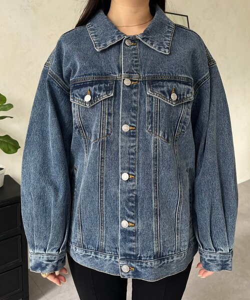 prose verse（プロズヴェール）の「バックタグオーバーサイズデニムジャケット（デニムジャケット・レディース・ブルー・LARGE/MEDIUM）」の12枚目の写真