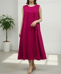 Belta attrice（ベルタアトリーチェ）の「ダブルシルケットコットン 肩タックノースリーブワンピース（ワンピース）」