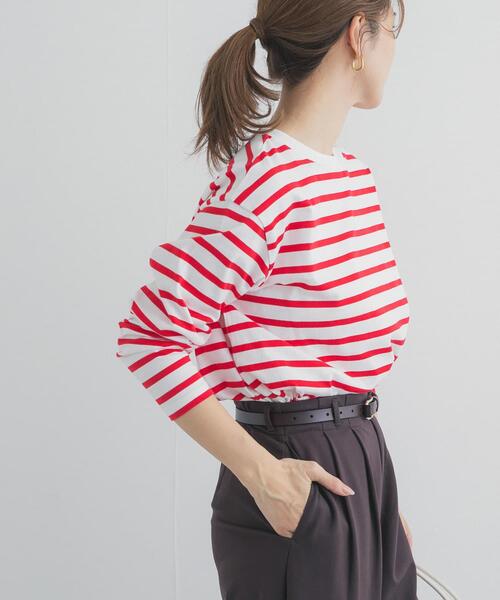 URBAN RESEARCH DOORS（アーバンリサーチドアーズ）の「ボーダーワイドプルオーバー（Tシャツ/カットソー・レディース・ブルー/レッド/ブラック・FREE）」の13枚目の写真