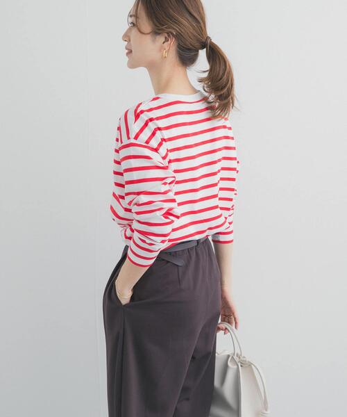 URBAN RESEARCH DOORS（アーバンリサーチドアーズ）の「ボーダーワイドプルオーバー（Tシャツ/カットソー・レディース・ブルー/レッド/ブラック・FREE）」の15枚目の写真