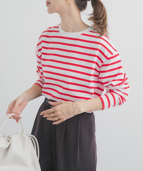 URBAN RESEARCH DOORS（アーバンリサーチドアーズ）の「ボーダーワイドプルオーバー（Tシャツ/カットソー・レディース・ブルー/レッド/ブラック・FREE）」の16枚目の写真