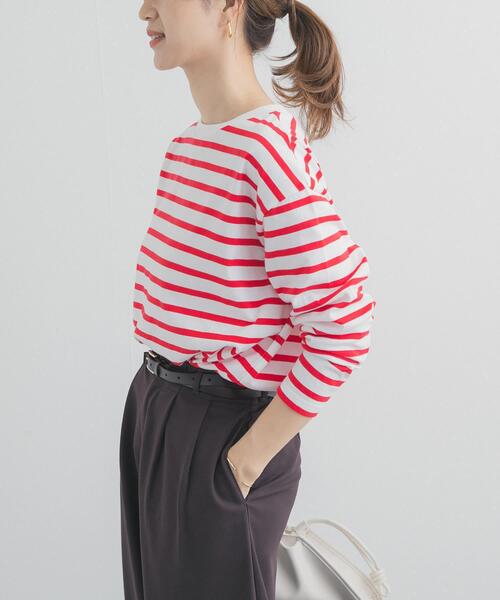 URBAN RESEARCH DOORS（アーバンリサーチドアーズ）の「ボーダーワイドプルオーバー（Tシャツ/カットソー・レディース・ブルー/レッド/ブラック・FREE）」の17枚目の写真