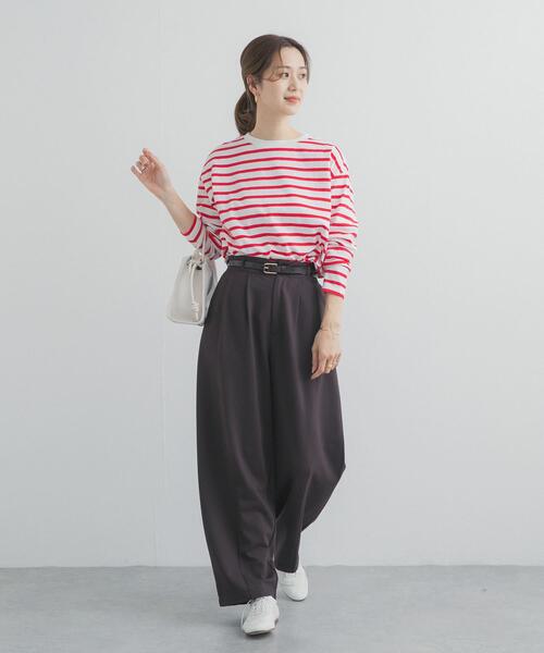 URBAN RESEARCH DOORS（アーバンリサーチドアーズ）の「ボーダーワイドプルオーバー（Tシャツ/カットソー・レディース・ブルー/レッド/ブラック・FREE）」の18枚目の写真