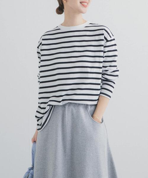 URBAN RESEARCH DOORS（アーバンリサーチドアーズ）の「ボーダーワイドプルオーバー（Tシャツ/カットソー・レディース・ブルー/レッド/ブラック・FREE）」の4枚目の写真