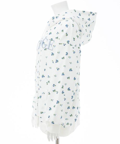 INGNI(イング)の「花柄胸ロゴスウェットジップパーカー(パーカー・レディース・ホワイト×ピンク/ホワイト×ブルー・M)」の21枚目の写真