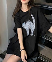 lilful | 【26年春夏新作】キャットプリントグラフィックTシャツ(Tシャツ/カットソー)