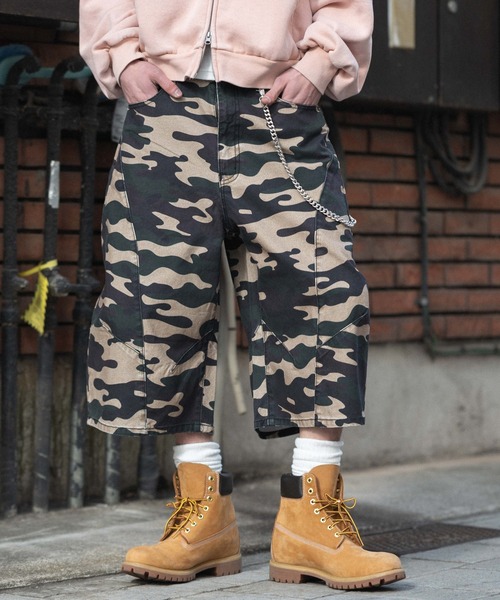 WEGO(ウィゴー)の「WEGO/【26年春夏新作】チェーン付きバルーンショーツ(デニムパンツ・メンズ・ピンク/インディゴブルー/その他1/その他2/アイボリー/ブラック系2・MEDIUM/LARGE)」の5枚目の写真