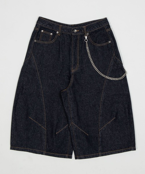 WEGO(ウィゴー)の「WEGO/【26年春夏新作】チェーン付きバルーンショーツ(デニムパンツ・メンズ・ピンク/インディゴブルー/その他1/その他2/アイボリー/ブラック系2・MEDIUM/LARGE)」の15枚目の写真