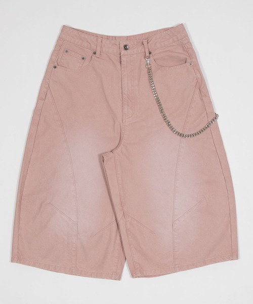 WEGO(ウィゴー)の「WEGO/【26年春夏新作】チェーン付きバルーンショーツ(デニムパンツ・メンズ・ピンク/インディゴブルー/その他1/その他2/アイボリー/ブラック系2・MEDIUM/LARGE)」の16枚目の写真