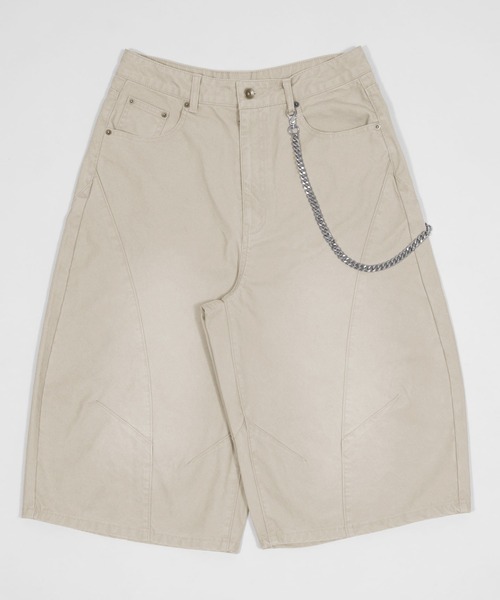 WEGO(ウィゴー)の「WEGO/【26年春夏新作】チェーン付きバルーンショーツ(デニムパンツ・メンズ・ピンク/インディゴブルー/その他1/その他2/アイボリー/ブラック系2・MEDIUM/LARGE)」の13枚目の写真