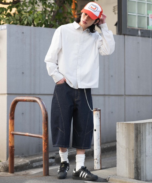 WEGO(ウィゴー)の「WEGO/【26年春夏新作】チェーン付きバルーンショーツ(デニムパンツ・メンズ・ピンク/インディゴブルー/その他1/その他2/アイボリー/ブラック系2・MEDIUM/LARGE)」の21枚目の写真