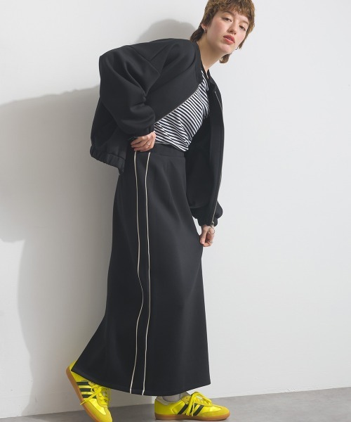 Fizz（フィズ）の「ダンボールIライントラックスカート（スカート・レディース・ブラック/アイボリー/ベージュ・M）」の6枚目の写真