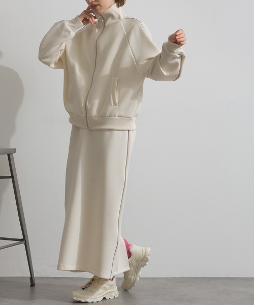 Fizz（フィズ）の「ダンボールIライントラックスカート（スカート・レディース・ブラック/アイボリー/ベージュ・M）」の8枚目の写真