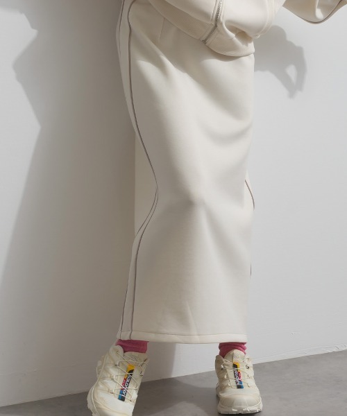 Fizz（フィズ）の「ダンボールIライントラックスカート（スカート・レディース・ブラック/アイボリー/ベージュ・M）」の11枚目の写真