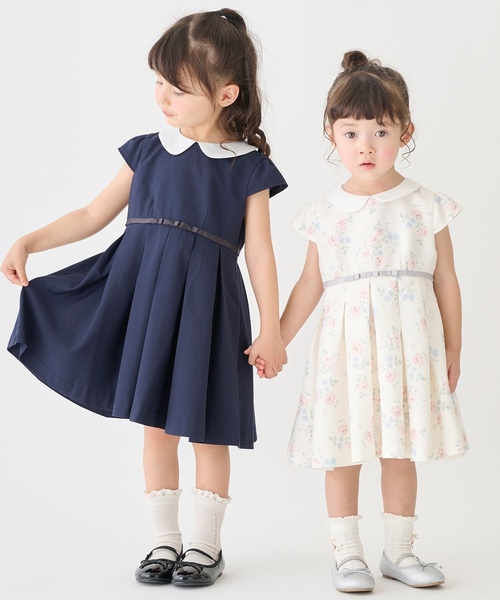 petit main(プティマイン)の「衿つきタックワンピース(ワンピース・キッズ・ネイビー/カラフル・80cm/90cm/110cm/100cm/120cm)」の7枚目の写真