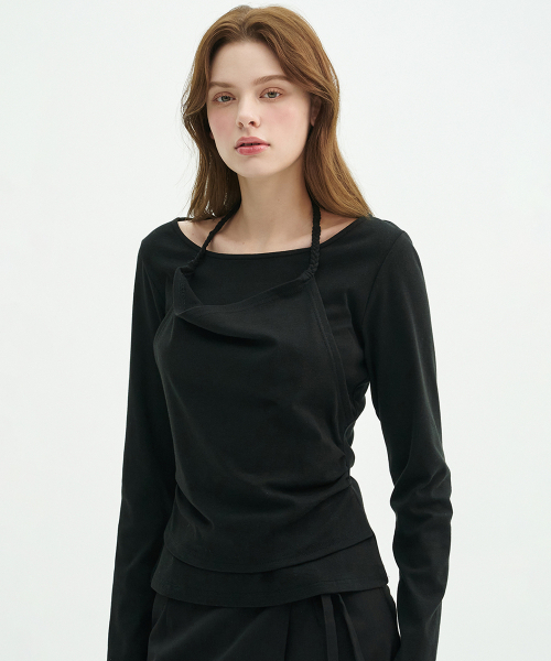 MICANE(ミケーネ)の「エイベルホルターネックワンウェアT(Tシャツ/カットソー・レディース・ブラック/カーキ/クリーム・LARGE/MEDIUM/SMALL/X-LARGE)」の11枚目の写真