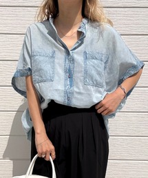 Q（キュー）の「アシッドウォッシュコットンボイルSH（シャツ/ブラウス）」