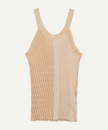 【leinwande】Mixture Rib Knitted Tank