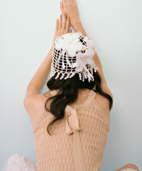 leinwande(ラインヴァンド)の「Mixture Rib Knitted Tank(タンクトップ・レディース・ブラック/グレー/ブルー/ベージュ系・ONE SIZE)」の5枚目の写真