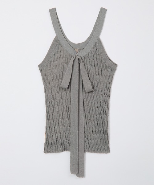 leinwande(ラインヴァンド)の「Mixture Rib Knitted Tank(タンクトップ・レディース・ブラック/グレー/ブルー/ベージュ系・ONE SIZE)」の8枚目の写真