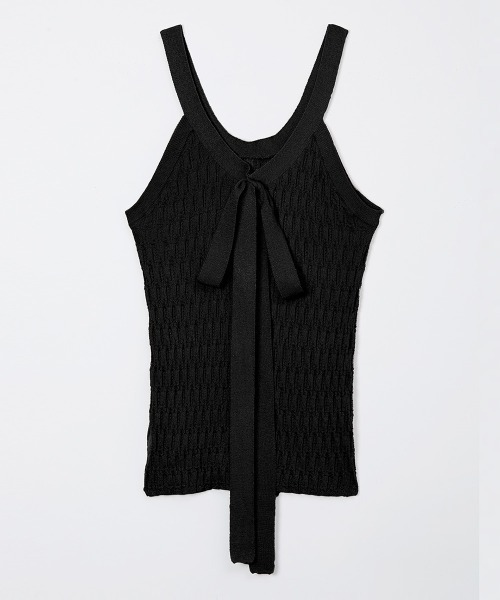 leinwande(ラインヴァンド)の「Mixture Rib Knitted Tank(タンクトップ・レディース・ブラック/グレー/ブルー/ベージュ系・ONE SIZE)」の9枚目の写真