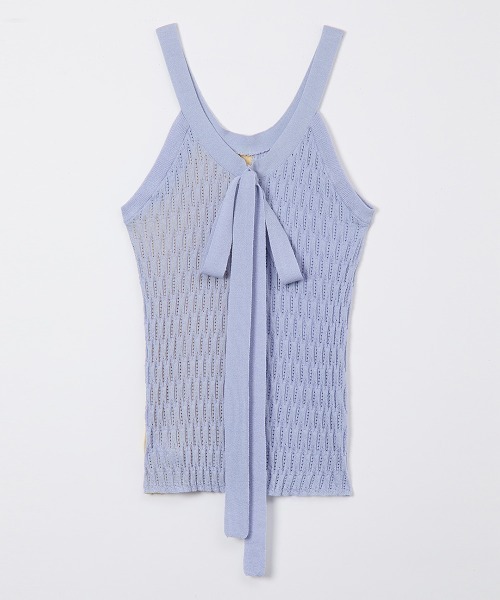 leinwande(ラインヴァンド)の「Mixture Rib Knitted Tank(タンクトップ・レディース・ブラック/グレー/ブルー/ベージュ系・ONE SIZE)」の10枚目の写真