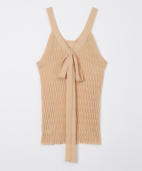 leinwande(ラインヴァンド)の「Mixture Rib Knitted Tank(タンクトップ・レディース・ブラック/グレー/ブルー/ベージュ系・ONE SIZE)」の7枚目の写真