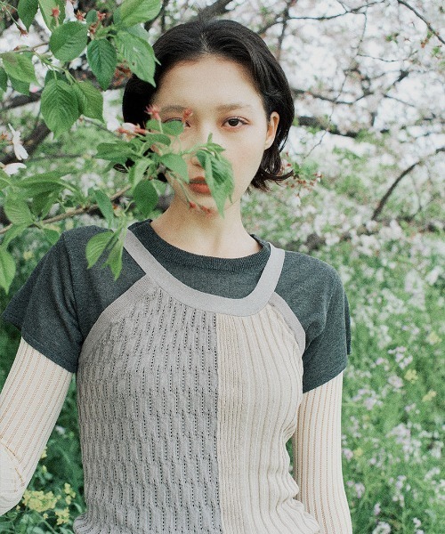 leinwande(ラインヴァンド)の「【leinwande】Mixture Rib Knitted Tank(タンクトップ・レディース・ブラック/グレー/ブルー/ベージュ系・ONE SIZE)」の13枚目の写真