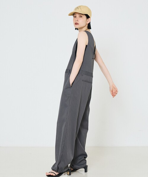 NOMINE（ノミネ）の「フロントボタンオールインワン（サロペット/オーバーオール・レディース・チャコールグレー・フリー）」の5枚目の写真