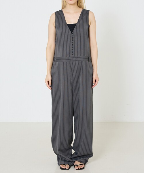 NOMINE（ノミネ）の「フロントボタンオールインワン（サロペット/オーバーオール・レディース・チャコールグレー・フリー）」の11枚目の写真