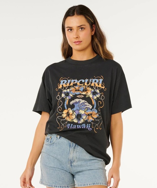rip curl(リップカール)の「RIP CURL/リップカール 半袖Tシャツ レディース PACIFIC COAST HERITAGE 0N4WTE(Tシャツ/カットソー・レディース・オフホワイト/スミクロ・XS/S)」の2枚目の写真