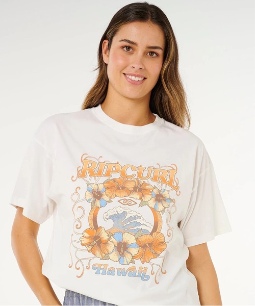 rip curl(リップカール)の「RIP CURL/リップカール 半袖Tシャツ レディース PACIFIC COAST HERITAGE 0N4WTE(Tシャツ/カットソー・レディース・オフホワイト/スミクロ・XS/S)」の4枚目の写真