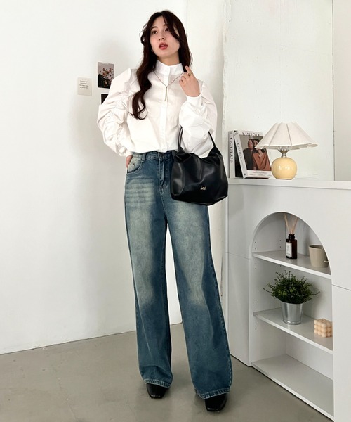 Lee(リー)の「Lee/バルーン巾着ショルダーバッグ/肩掛け/ハンドバッグ/レディース(ショルダーバッグ・レディース・ダークブラウン/ブラック/ベージュ・FREE)」の22枚目の写真