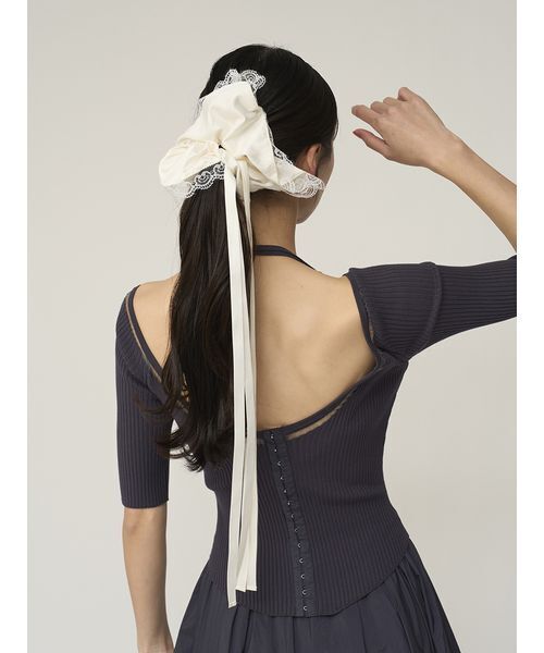 SNIDEL（スナイデル）の「【Chacott】コラボレースシュシュ（シュシュ・レディース・アイボリー/ブラック/イエロー・F）」の16枚目の写真