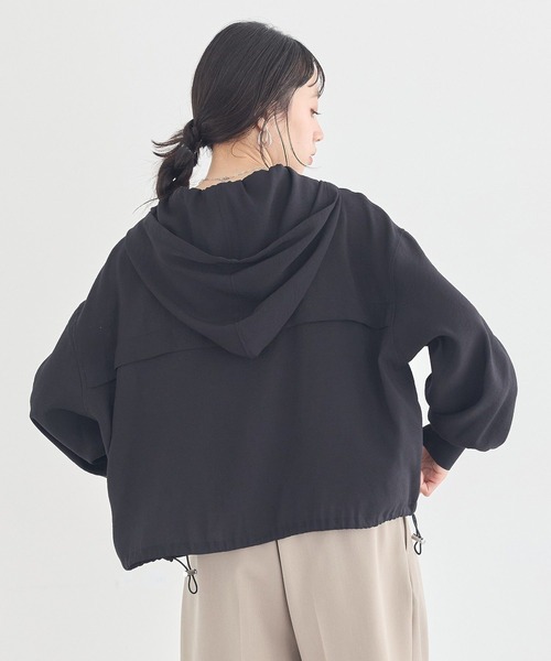 earth music&ecology(アースミュージックアンドエコロジー)の「【2WAY】シアーシャツブルゾン(ブルゾン・レディース・ブラック/アイボリー/ライトカーキ・FREE)」の17枚目の写真