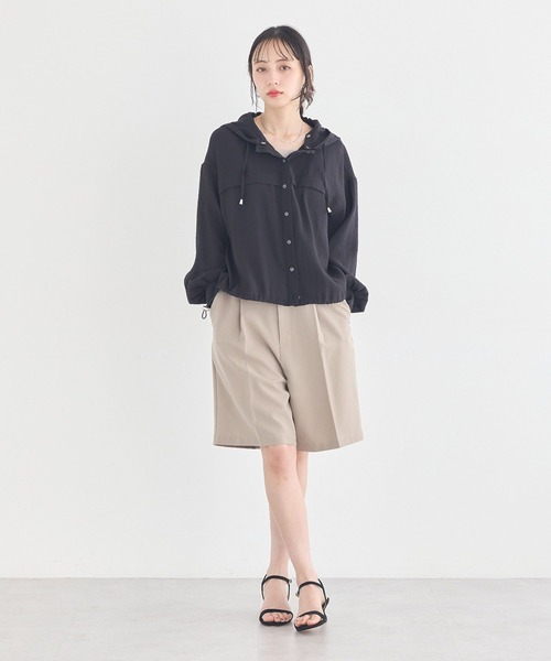 earth music&ecology(アースミュージックアンドエコロジー)の「【2WAY】シアーシャツブルゾン(ブルゾン・レディース・ブラック/アイボリー/ライトカーキ・FREE)」の19枚目の写真