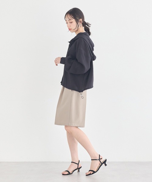 earth music&ecology(アースミュージックアンドエコロジー)の「【2WAY】シアーシャツブルゾン(ブルゾン・レディース・ブラック/アイボリー/ライトカーキ・FREE)」の20枚目の写真