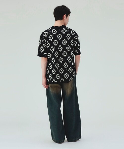 BEAMS HEART(ビームスハート)の「【7/9値下げ】クロシェ編み ショートスリーブ シャツ(ユニセックス)(シャツ/ブラウス・メンズ・ブラック/ブラウン・MEDIUM/SMALL/LARGE)」の6枚目の写真